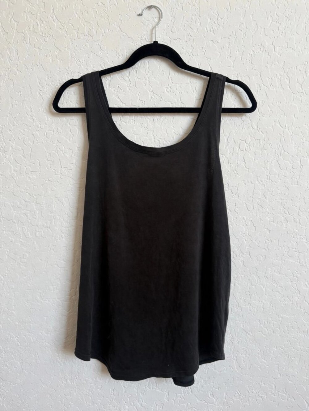Lululemon Love Tank Black Pleated Racerback Scoop Tank